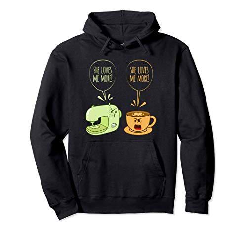 Máquina De Coser Café Divertido Coser Acolchado Costurera Sudadera con Capucha