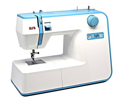 Alfa Hogar Maquina De Coser Alfa Style 30 Zig-Zag,Domestica, Azul