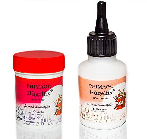 PHIMAGO Polvo de coser Bügelfix, 2x50 ml, versátil y fuerte